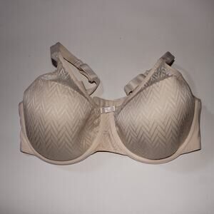 Wonderbra Cream Underlined Bra With A Lace Top Layer Size 38D